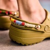 Crocs Unisex-Adult Classic Crafted Canvas & Suede Clogs(Aloe)