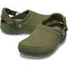 Crocs Unisex-Adult Classic Crafted Canvas & Suede Clogs(Army Green Suede)