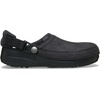 Crocs Unisex-Adult Classic Crafted Canvas & Suede Clogs(Black Suede)