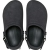 Crocs Unisex-Adult Classic Crafted Canvas & Suede Clogs(Black Suede)