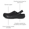 Crocs Unisex-Adult Classic Crafted Canvas & Suede Clogs(Black Velvet)