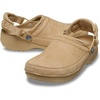 Crocs Unisex-Adult Classic Crafted Canvas & Suede Clogs(Cashew Suede)