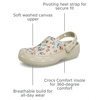 Crocs Unisex-Adult Classic Crafted Canvas & Suede Clogs(Floral Frappé)