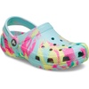 Crocs Unisex-Child Classic Watercolor Marbled Clog(Aquamarine/Multi)