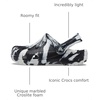 Crocs Unisex-Child Classic Watercolor Marbled Clog(Black/White)