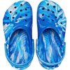 Crocs Unisex-Child Classic Watercolor Marbled Clog(Blue Bolt/Multi)