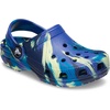 Crocs Unisex-Child Classic Watercolor Marbled Clog(Navy/Turbo Teal)