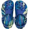 Crocs Unisex-Child Classic Watercolor Marbled Clog(Navy/Turbo Teal)