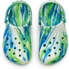 Crocs Unisex-Child Classic Watercolor Marbled Clog(Prep Blue/Multi Glow in the Dark)