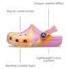 Crocs Unisex-Child Classic Watercolor Marbled Clog(Taffy Pink/Multi)