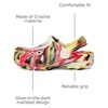 Crocs Unisex-Child Classic Watercolor Marbled Clog(Varsity Red/Multi)