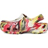 Crocs Unisex-Child Classic Watercolor Marbled Clog(Varsity Red/Multi)