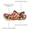 Crocs Unisex-Child Classic Watercolor Marbled Clog(Varsity Red/Multi Glow in the Dark)