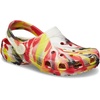 Crocs Unisex-Child Classic Watercolor Marbled Clog(Varsity Red/Multi Glow in the Dark)