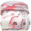 Crocs Unisex-Child Classic Watercolor Marbled Clog(White/Flame)