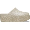 Crocs Women’s Dylan Platform Clog(Almond Tint/Leopard)