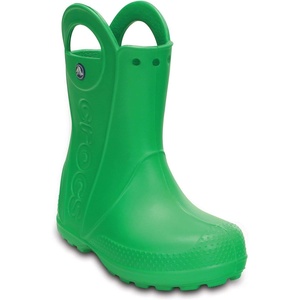 Crocs Kids’ Handle It Rain Boots | Waterproof Slip On Shoes | Kids’ Rain Boots(Grass Green)
