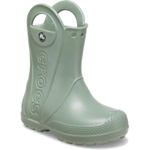 Crocs Kids’ Handle It Rain Boots | Waterproof Slip On Shoes | Kids’ Rain Boots(Moss)