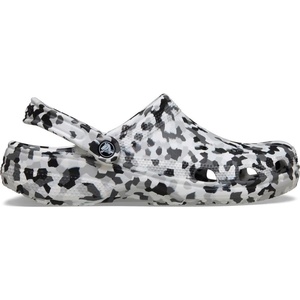 Crocs Unisex Adult Classic Marbled Tie-dye Clogs | Casual Shoes(Black/White Confetti)