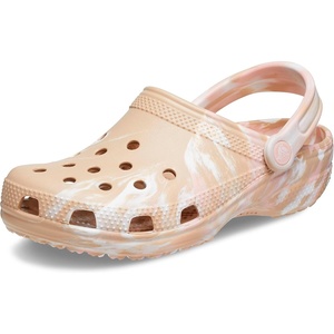 Crocs Unisex Adult Classic Marbled Tie-dye Clogs | Casual Shoes(Chai/Pink Rose)