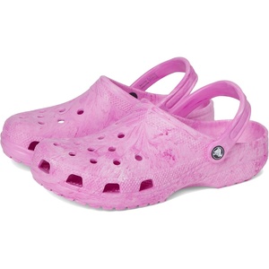 Crocs Unisex Adult Classic Marbled Tie-dye Clogs | Casual Shoes(Pink Swirl)