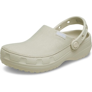 Crocs Unisex-Adult Classic Crafted Canvas & Suede Clogs(Stucco)