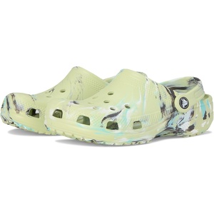 Crocs Unisex-Child Classic Watercolor Marbled Clog(Frothy Green/Multi)