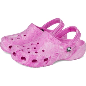 Crocs Unisex-Child Classic Watercolor Marbled Clog(Pink Swirl)