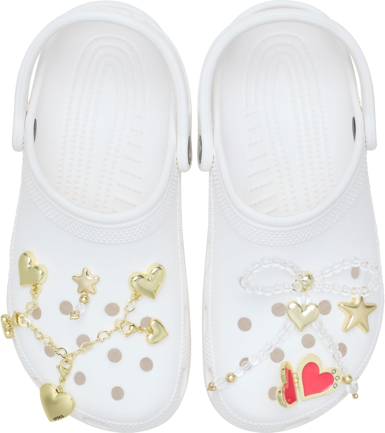 image:imageCrocs Jibbitz Bling amp Jewelry Shoe Charm PacksGold Heart Stars