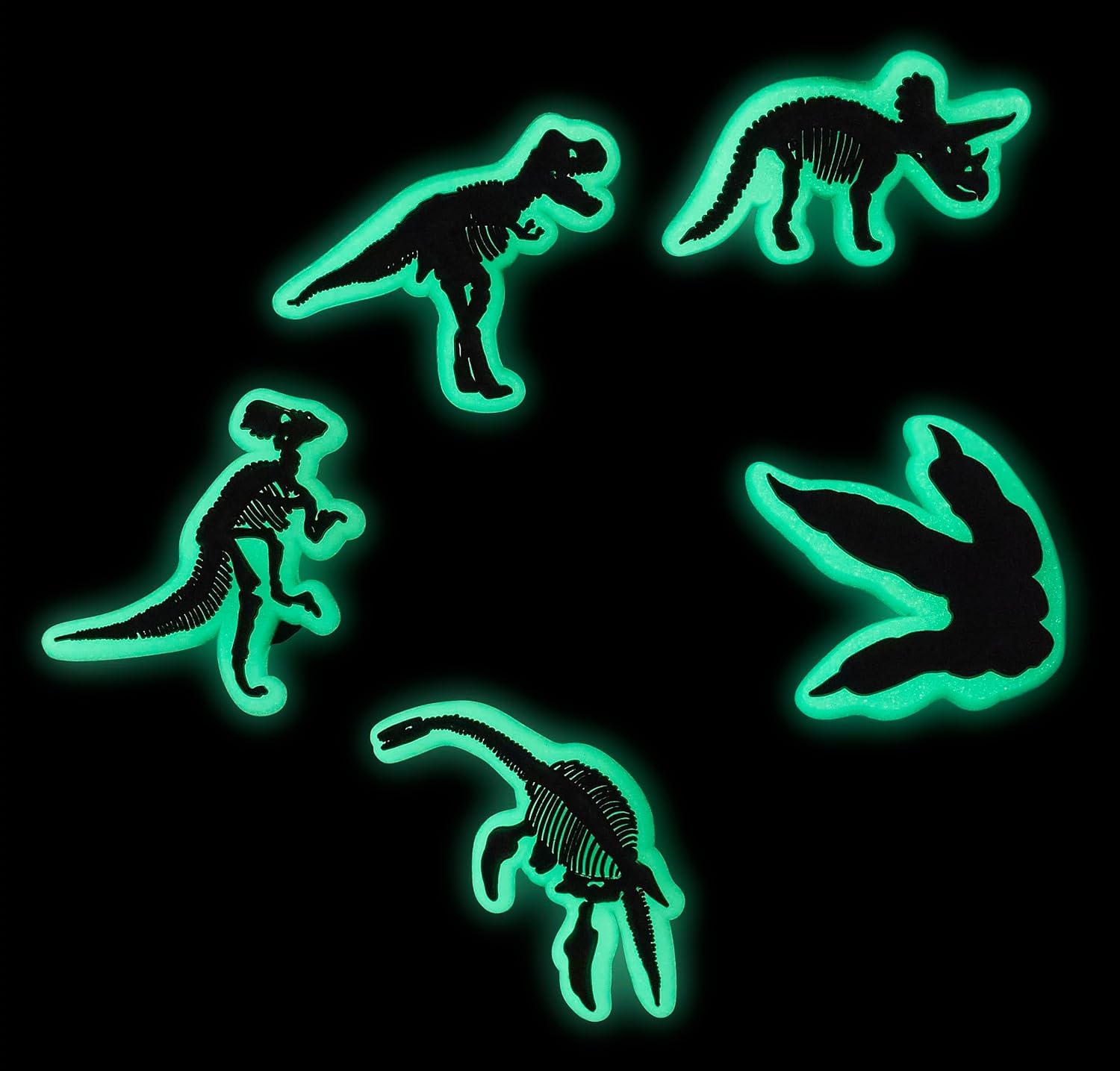 image:imageCrocs Jibbitz Boys Favorites Shoe Charm PacksDino GlowintheDark