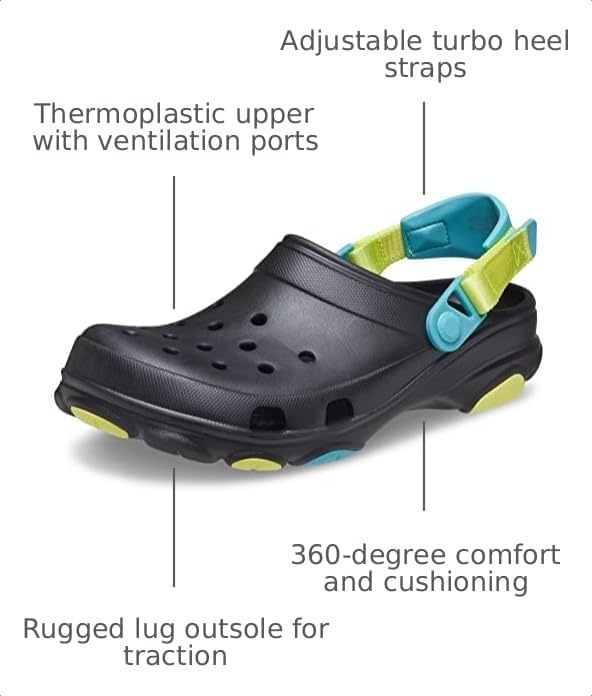 image:imageCrocs UnisexAdult Classic All Terrain Clogs Outdoor ShoesBlackMulti