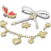 Crocs Jibbitz Bling & Jewelry Shoe Charm Packs(Gold Heart & Stars)