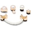 Crocs Jibbitz Bling & Jewelry Shoe Charm Packs(Pearly Gold 5 Pack)