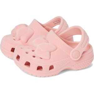 Crocs Baby Girls’ Classic Littles Clogs | Casual Shoes(Powder Pink Velvet)