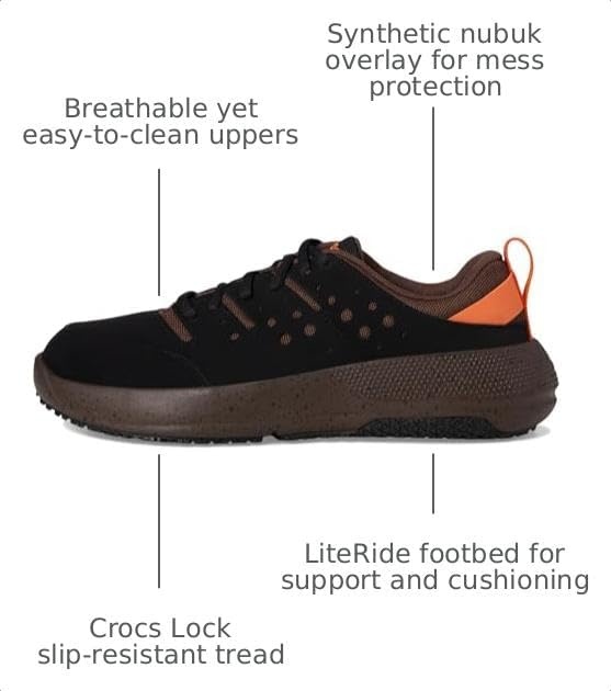 image:imageCrocs Mens On The Clock Work SneakersBlackCoffee