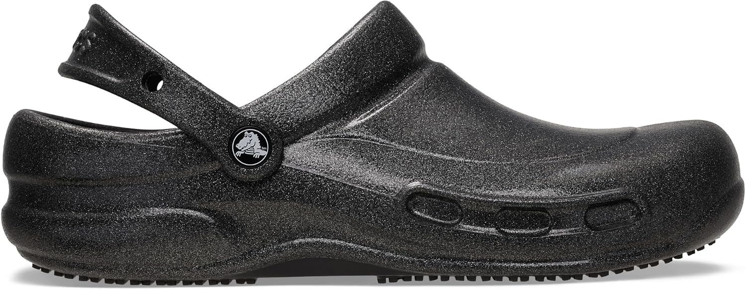 image:imageCrocs UnisexAdult Bistro Graphic Clogs Slip Resistant Work ShoesBlack Glitter