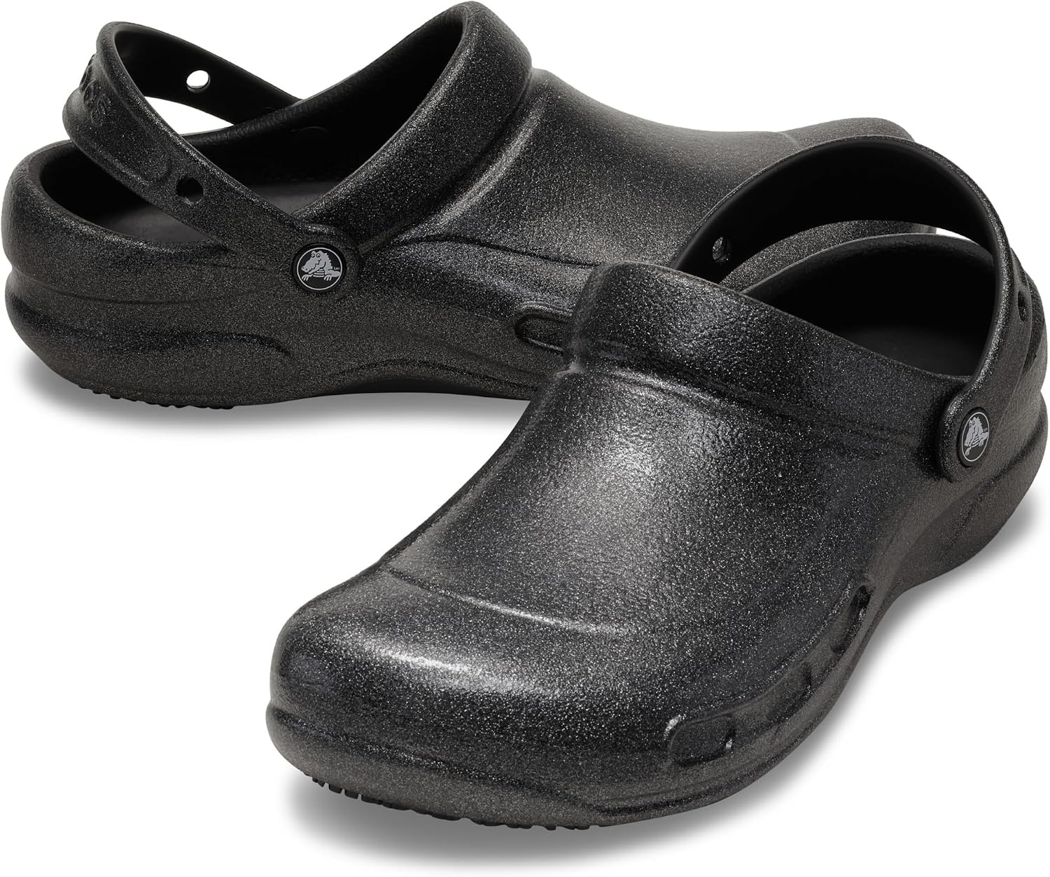 image:imageCrocs UnisexAdult Bistro Graphic Clogs Slip Resistant Work ShoesBlack Glitter
