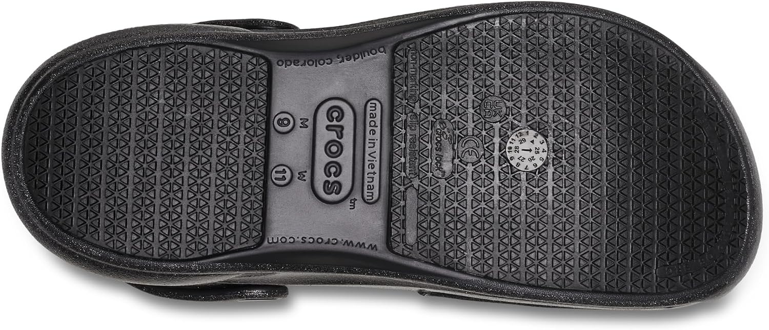 image:imageCrocs UnisexAdult Bistro Graphic Clogs Slip Resistant Work ShoesBlack Glitter