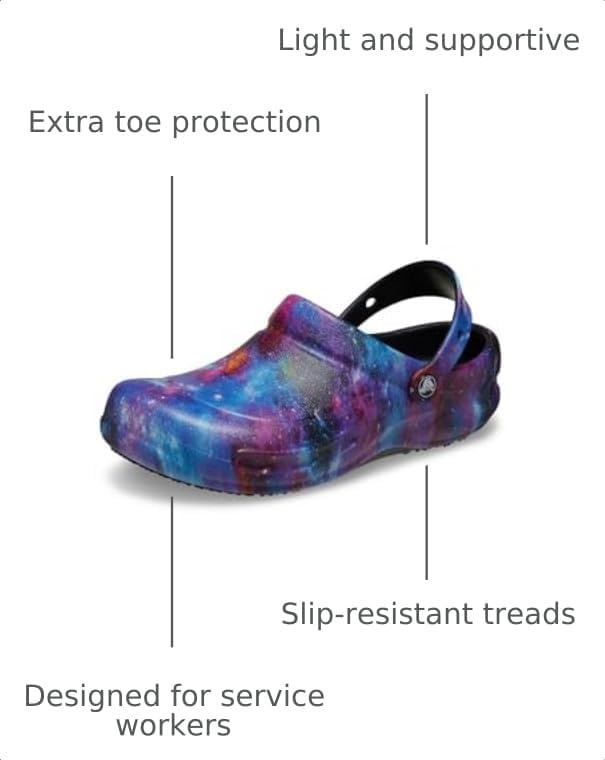 image:imageCrocs UnisexAdult Bistro Graphic Clogs Slip Resistant Work ShoesBlackBlack