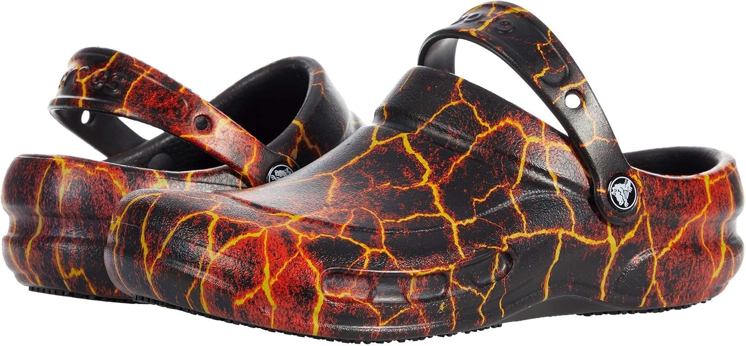 image:imageCrocs UnisexAdult Bistro Graphic Clogs Slip Resistant Work ShoesHot Lava Print