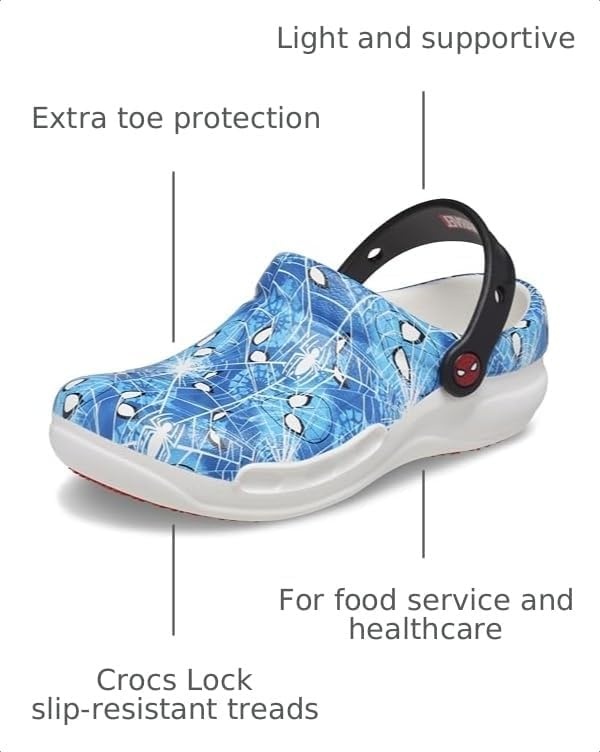 image:imageCrocs UnisexAdult Bistro Graphic Clogs Slip Resistant Work ShoesSpiderman