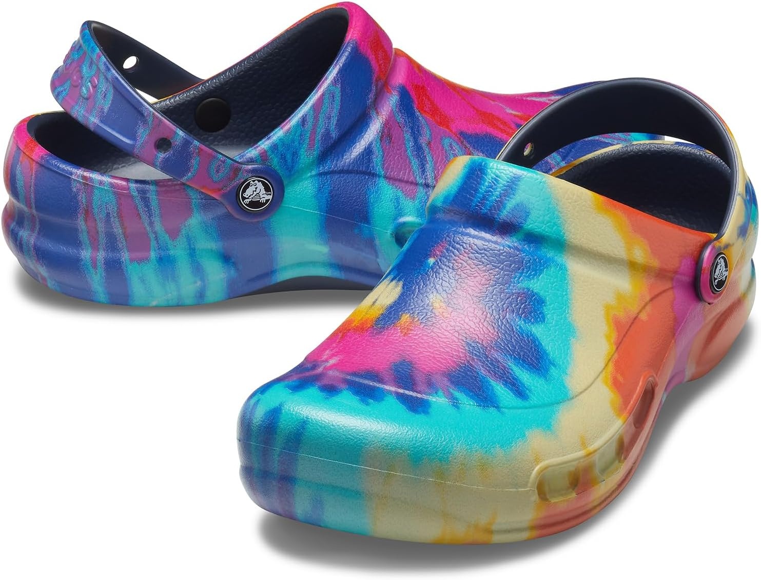 image:imageCrocs UnisexAdult Bistro Graphic Clogs Slip Resistant Work ShoesTie DyeNavy