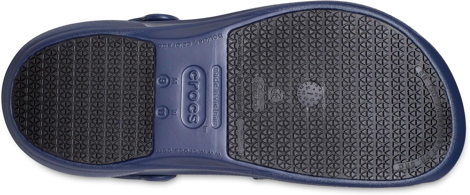 image:imageCrocs UnisexAdult Bistro Work Clogs Enclosed Toe Slip Resistant ShoesNavy