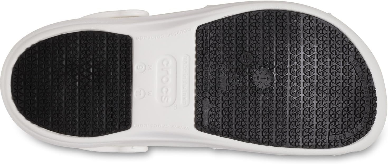 image:imageCrocs UnisexAdult Bistro Work Clogs Enclosed Toe Slip Resistant ShoesWhite