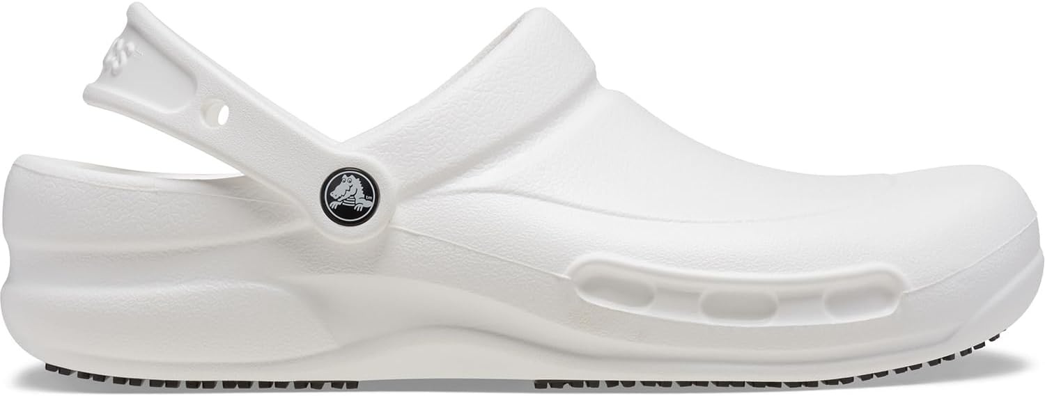 image:imageCrocs UnisexAdult Bistro Work Clogs Enclosed Toe Slip Resistant ShoesWhite