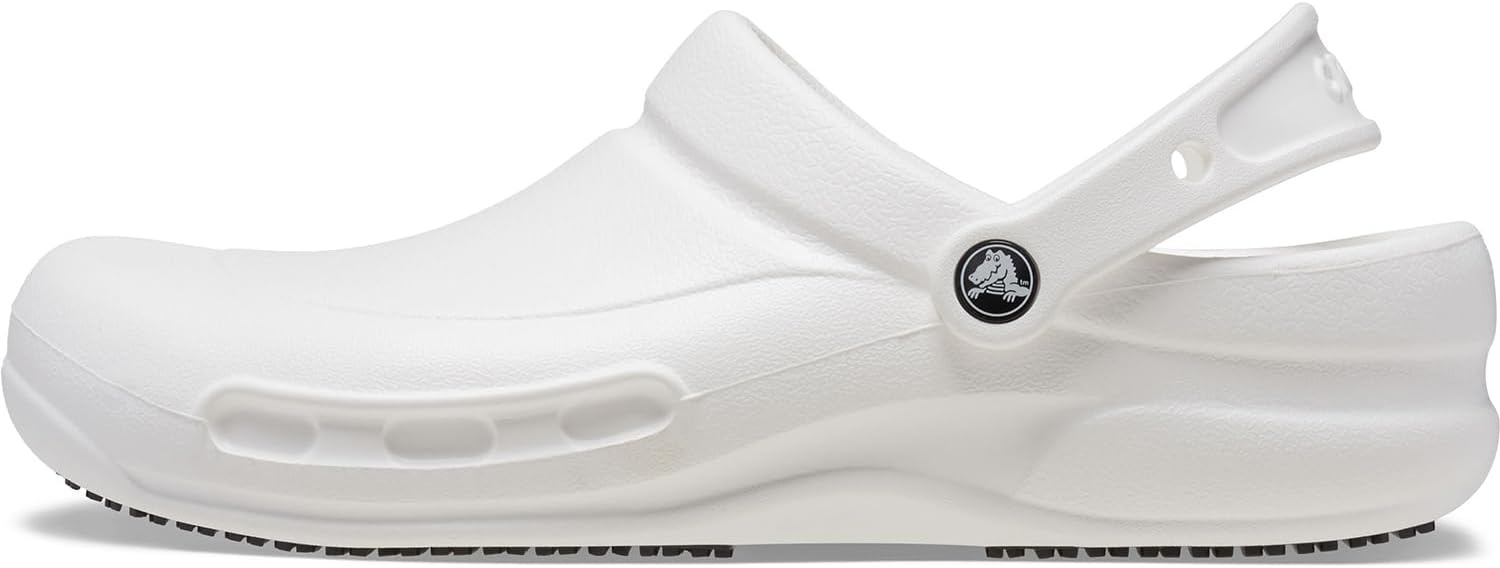 image:imageCrocs UnisexAdult Bistro Work Clogs Enclosed Toe Slip Resistant ShoesWhite
