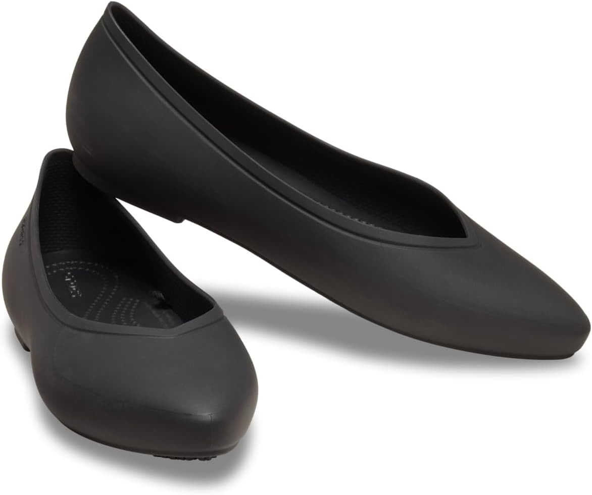 image:imageCrocs Womens On The Clock Work FlatsBlack