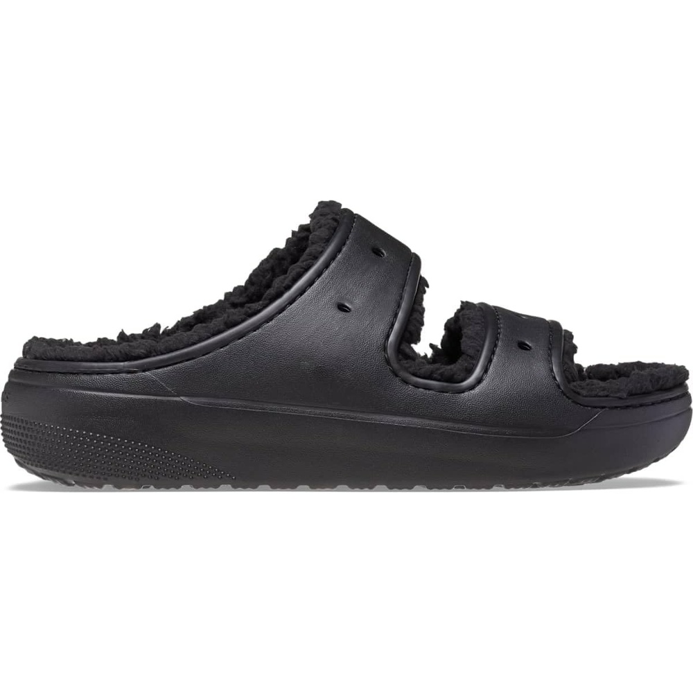 image:imageCrocs UnisexAdult Classic Cozzzy Sandals Fuzzy Slippers and Slides BlackBlack 7 Men9 Women