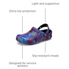 Crocs Unisex-Adult Bistro Graphic Clogs, Slip Resistant Work Shoes(Black/Black)