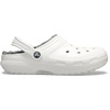 Crocs Unisex-Adult Classic Lined Clog(White/Grey)